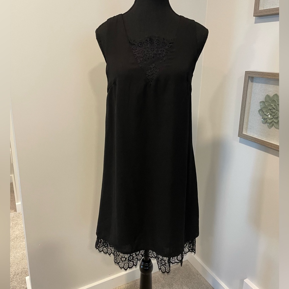 Never Worn! Molly Bracken Little Black Dress with Lace Details